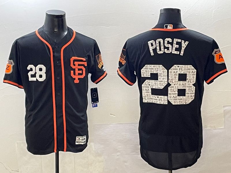 Men San Francisco Giants #28 Posey Black Fashion Elite 2025 Nike MLB Jersey style 3->san francisco giants->MLB Jersey